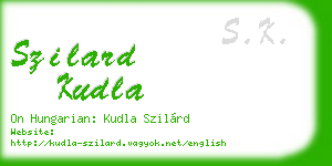 szilard kudla business card
